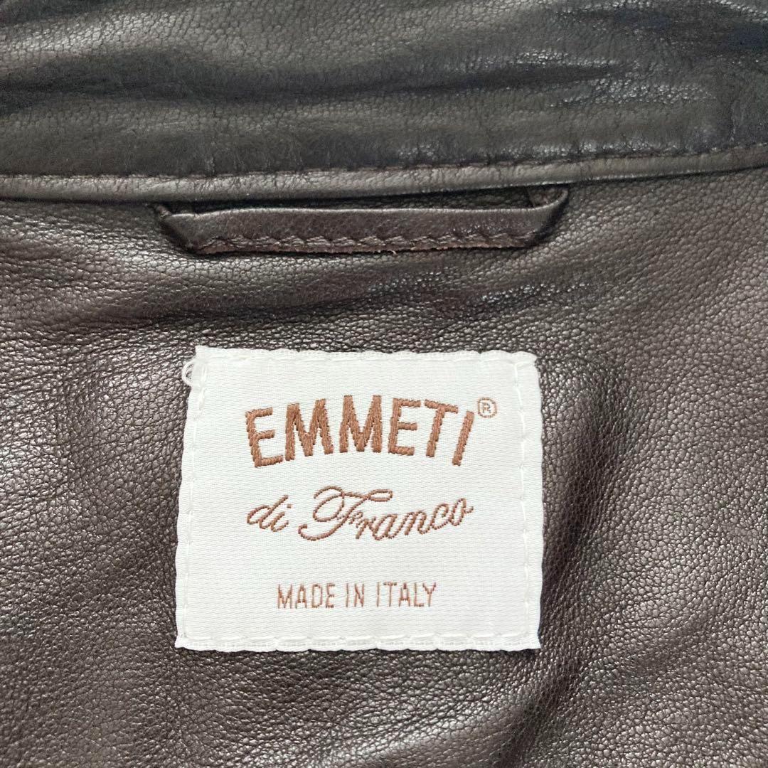 【極美品】EMMETI JURI　ラムスキンシングルライダースジャケット 46
