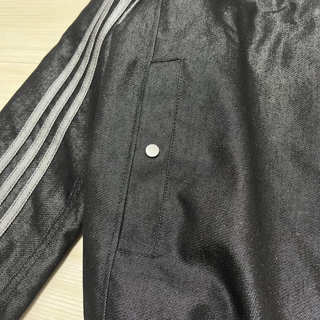 adidas デニムジャケット　M、L相当 ブラック　デニムジャケット　y2k