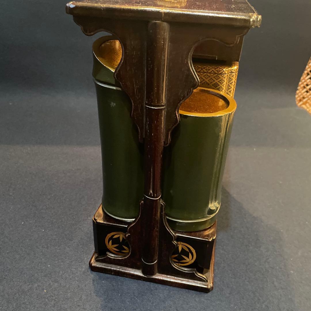 時代物　『野弁当箱』　木製漆器　※状態良好　木箱付　漆器