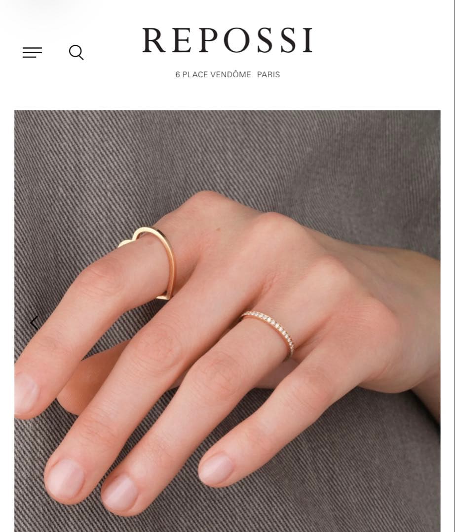 REPOSSI レポシ Antifer ハートリング 18K PG 53号