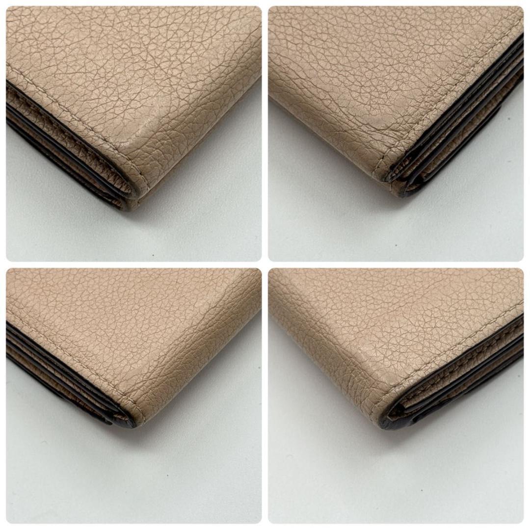 ルイヴィトン ポルトフォイユ・ロックミニ 三つ折り財布 ICチップ搭載 ベージュ