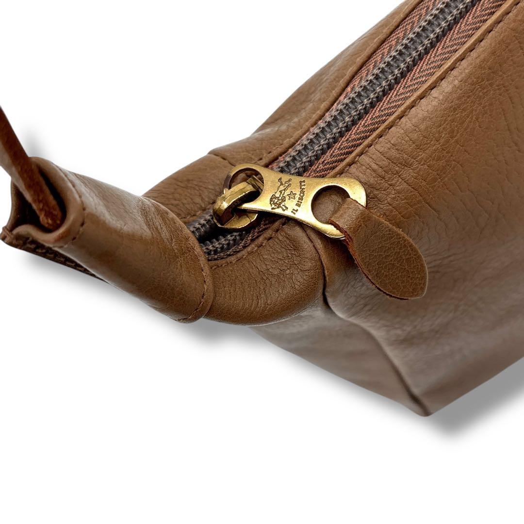 【極美品】イルビゾンテ　ショルダーバッグ　クロスボディバッグ　ロゴ　レザー