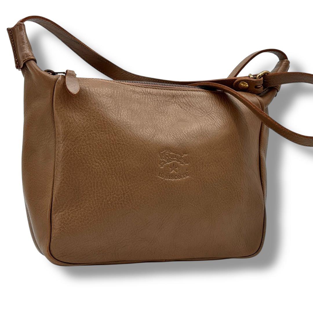 【極美品】イルビゾンテ　ショルダーバッグ　クロスボディバッグ　ロゴ　レザー