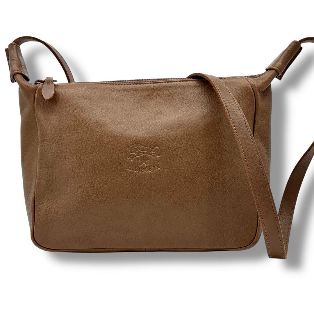 【極美品】イルビゾンテ　ショルダーバッグ　クロスボディバッグ　ロゴ　レザー