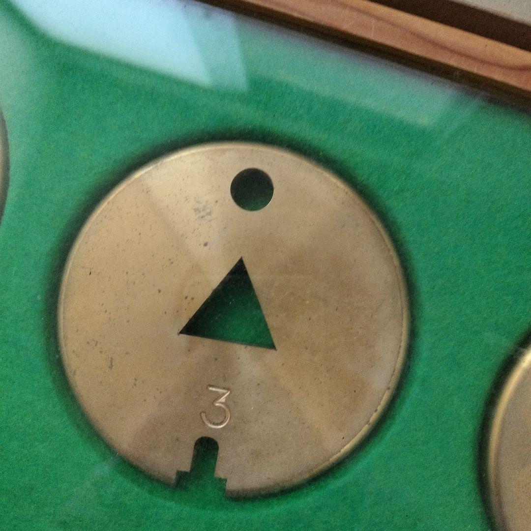 鉄道　通票　タブレット　4枚セット 額装品　鉄道コレクション