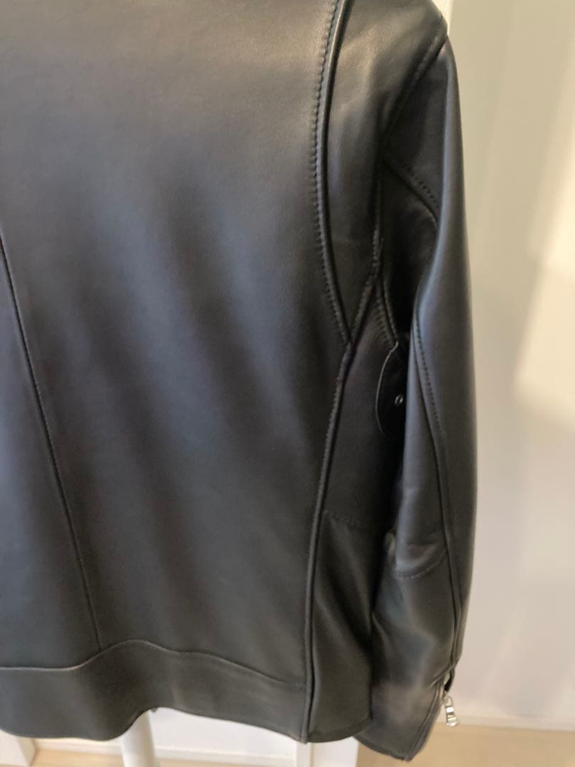 BEAUTY&YOUTH ブラックレザーシングルライダースジャケット M