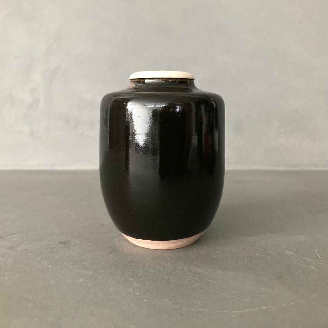 茶道具 肩衝茶入 茶入 仕覆グリーン