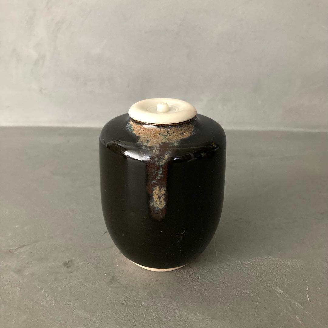 茶道具 肩衝茶入 茶入 仕覆グリーン