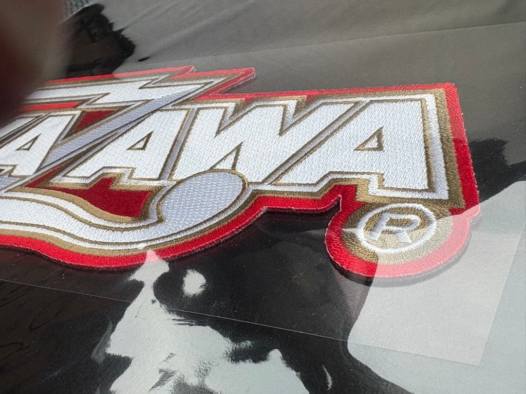 矢沢永吉 E.YAZAWA BIG刺繍ワッペンシール ロゴ ホワイト