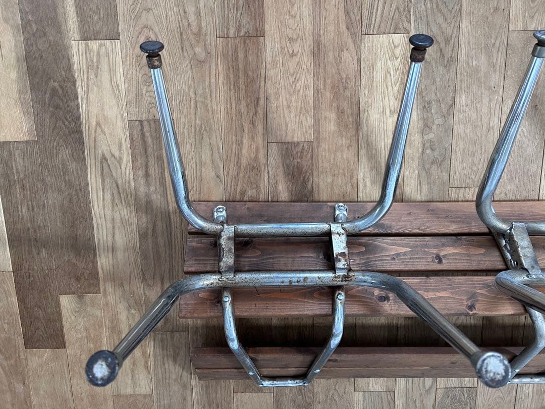 h＊＊h　ミニベンチ　木製　パイプ