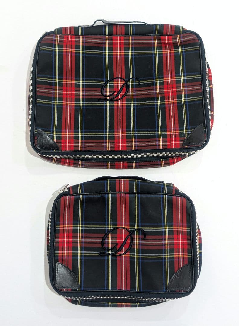 Drawer ドゥロワー チェック柄 トラベルポーチ 2個セット