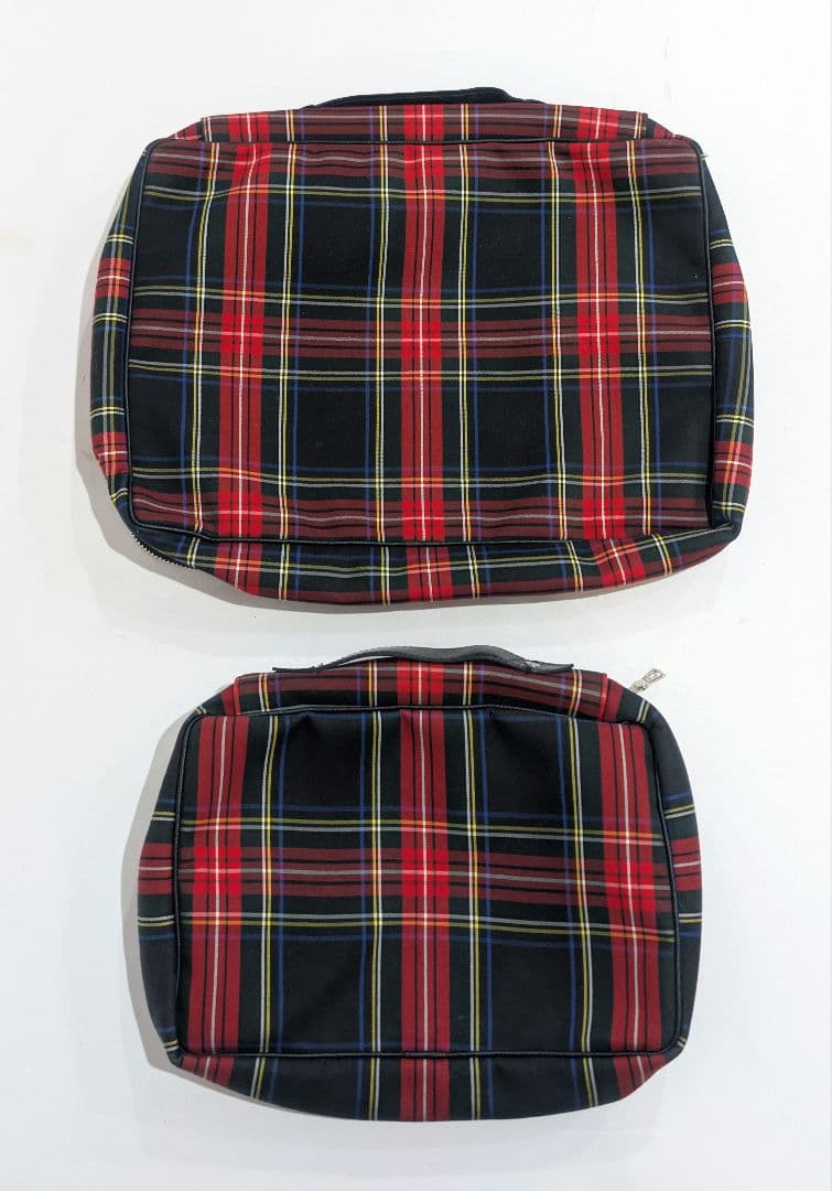 Drawer ドゥロワー チェック柄 トラベルポーチ 2個セット