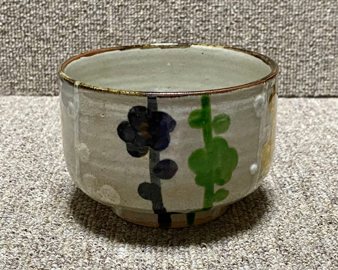 槍梅 色絵茶碗 乾山造