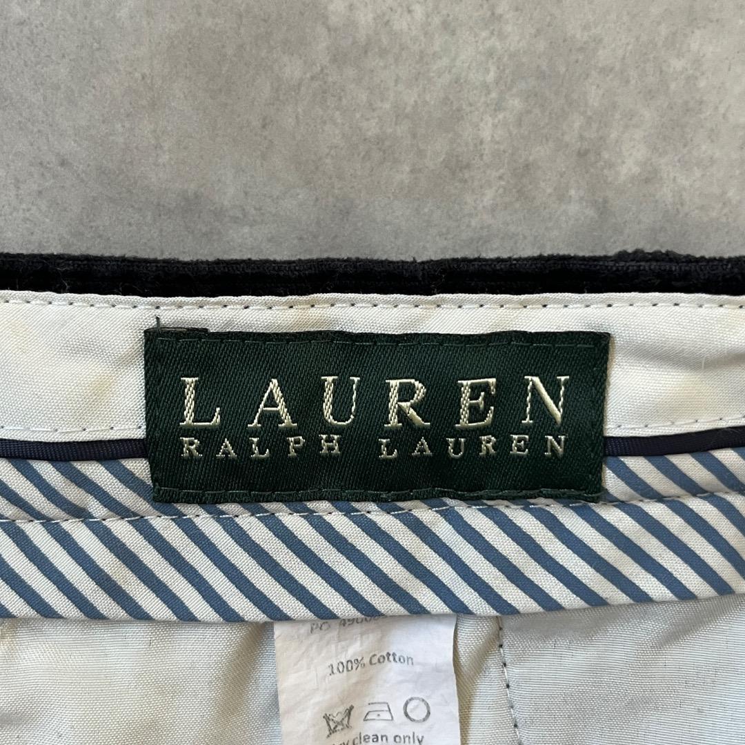 ローレン ラルフローレン W36 ポロチノ コーデュロイ 古着 黒 17811