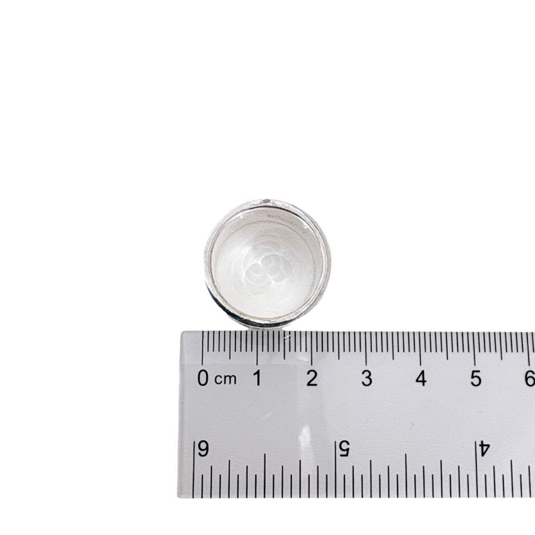 【光沢艶感仕上げ】ティファニー アトラス ワイド シルバー925 リング 17号