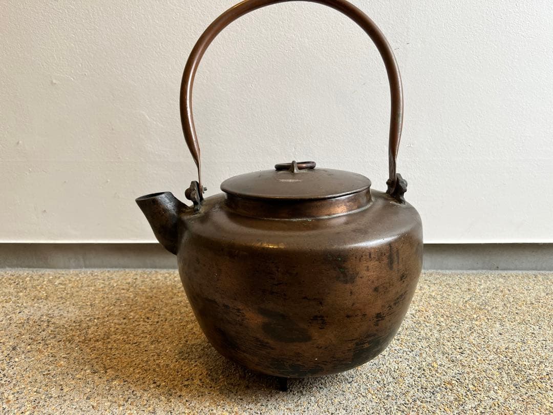 特大やかん、鉄瓶、鉄器、鉄やかん、アンティーク