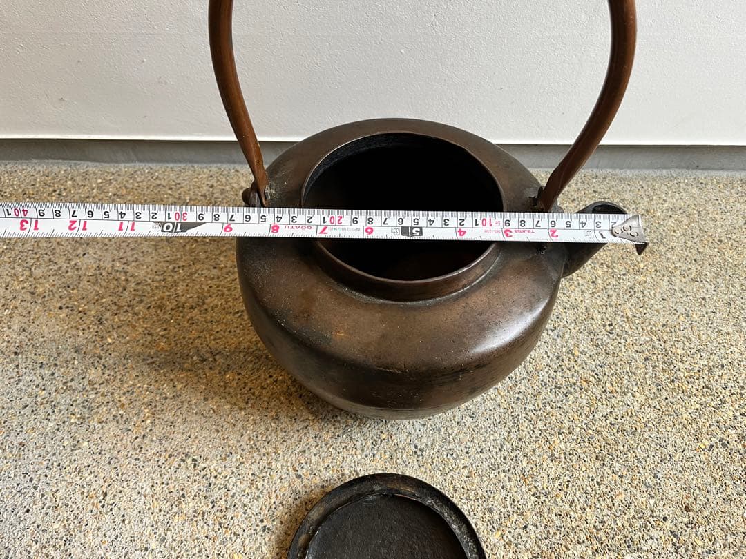 特大やかん、鉄瓶、鉄器、鉄やかん、アンティーク