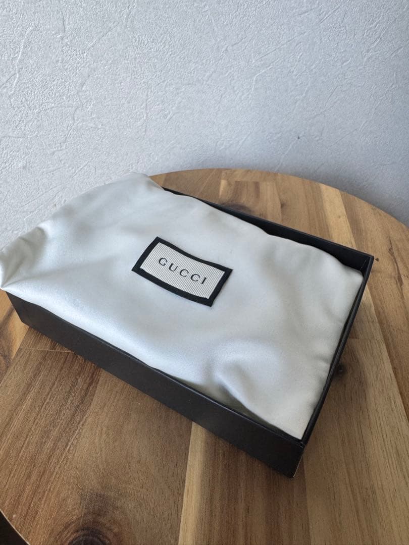 美品　GUCCI マイクログッチ シマ キーリング付き ケース レザー