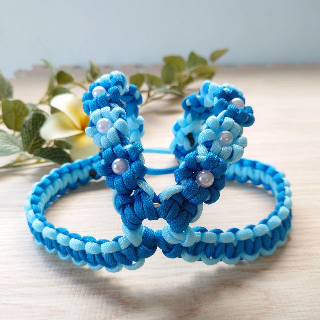 【受注製作】パラコード　ハーネス　お花いっぱいハーネス　オーダーハーネス