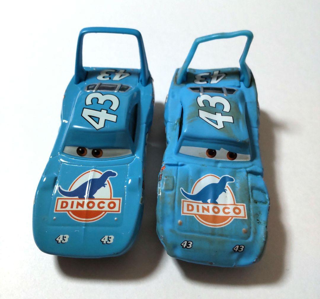 【美品】マテル ディズニー Carsカーズ KING＆DAMAGED KING