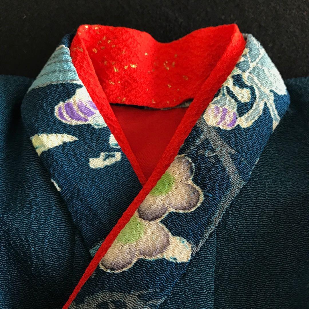 ＊ 市松人形 10号 アンティーク 着物 帯 ＊ 色留袖 大正