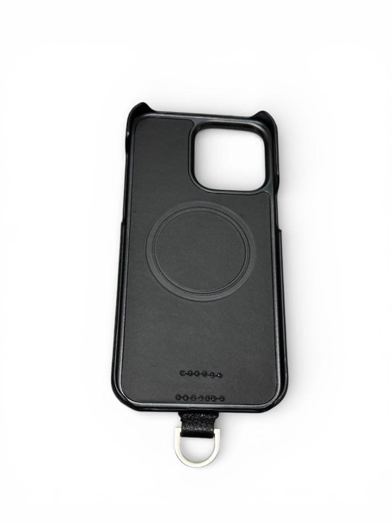 【処分】土屋鞄 使用5回程 iPhone15 Pro Max ケース 黒