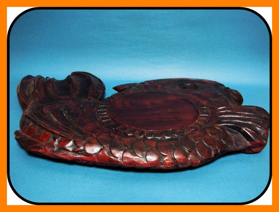 833『木製 魚板 魚鼓』　/骨董品 古美術 古道具 アンティーク 古玩