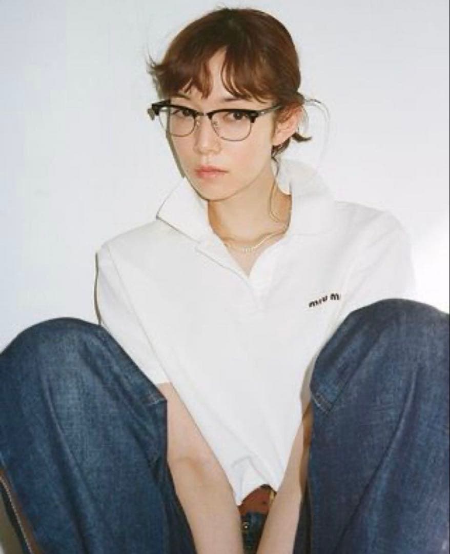 miumiu コットンピケ ポロシャツ XS