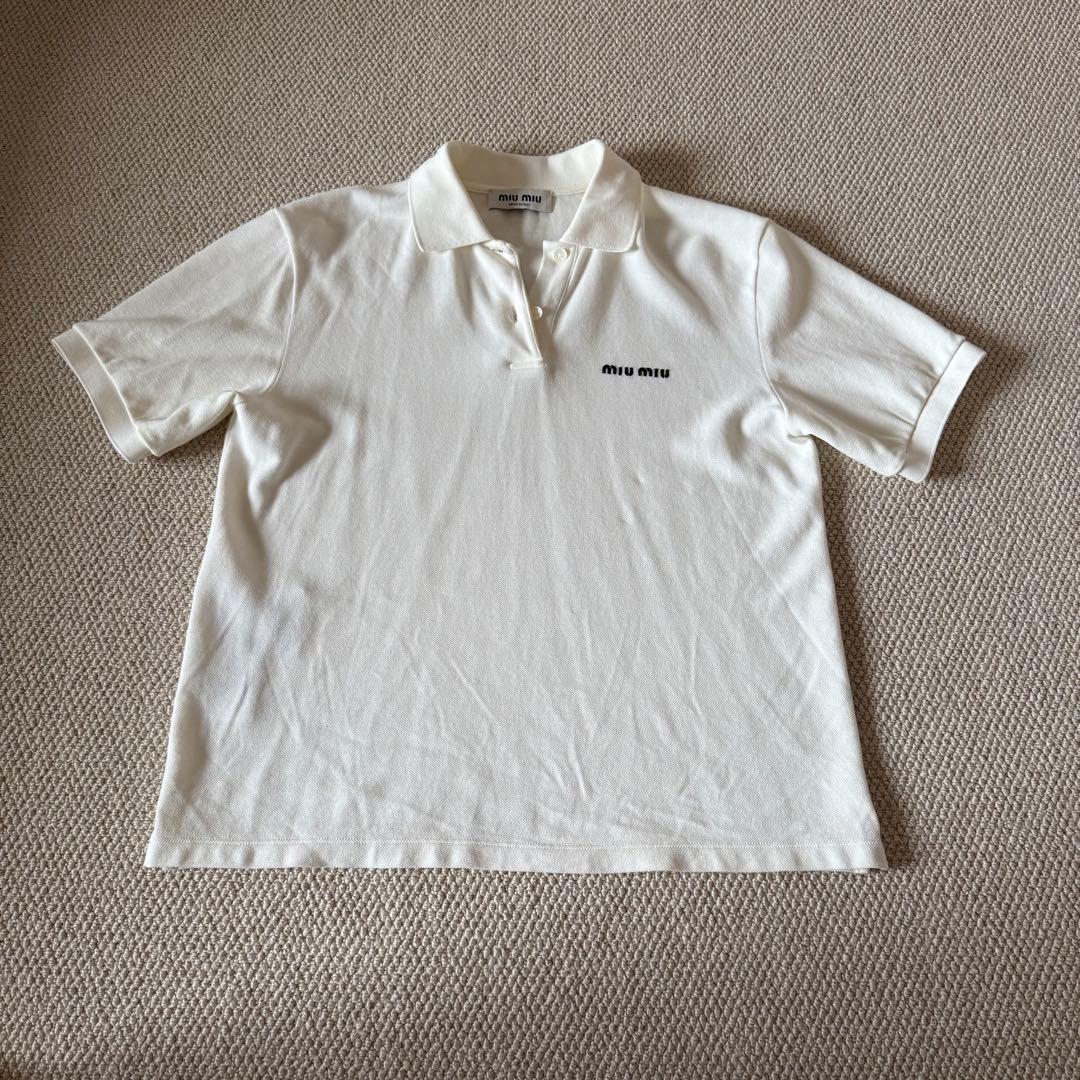 miumiu コットンピケ ポロシャツ XS