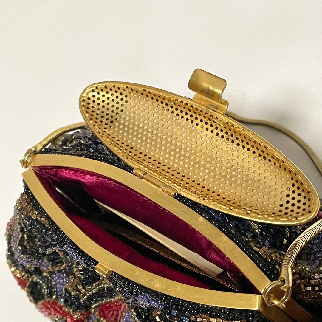 美品 LUMYはしもと パーティバッグ ビーズバッグ 皇室御用達 モルティ 装飾