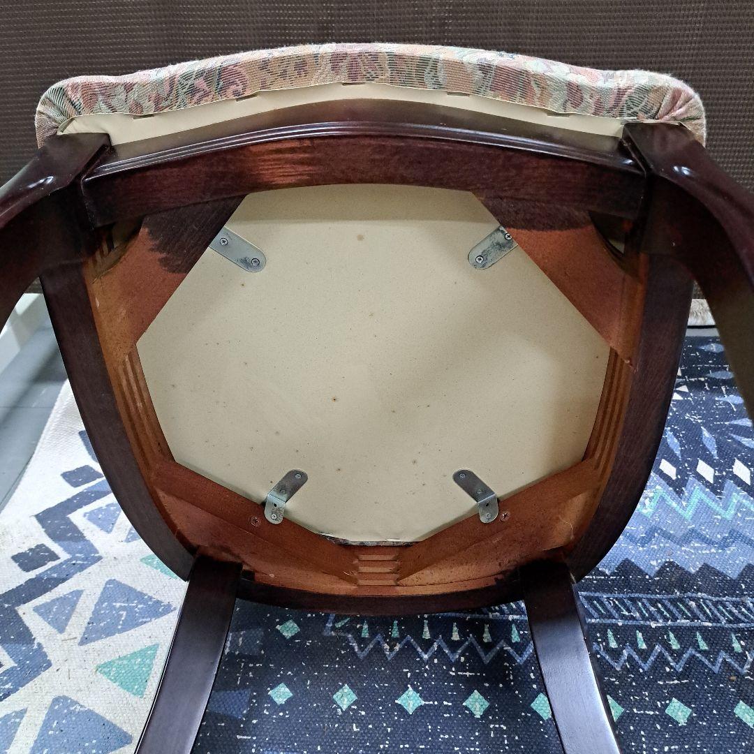 ♡アンティーク　 木製椅子 　ゴブラン織　猫足　鋲打ち♡