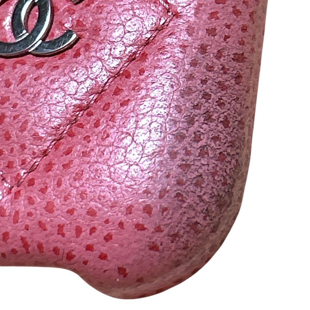CHANEL マトラッセ　キャビアスキン　iPhone11ケース ピンク