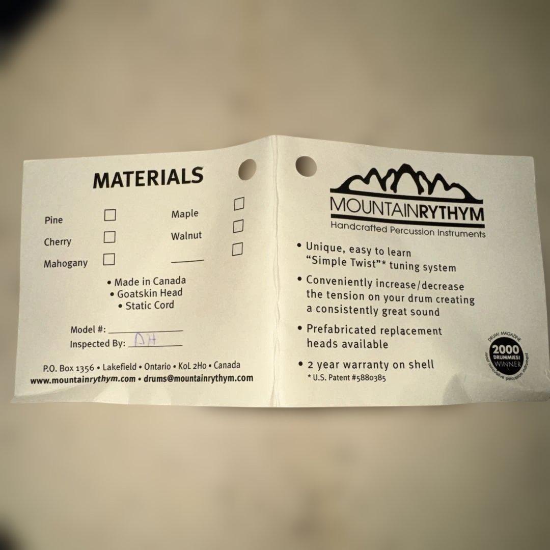 希少品　マウンテンリズム　mountain rhythm ジャンベ　ケース付属