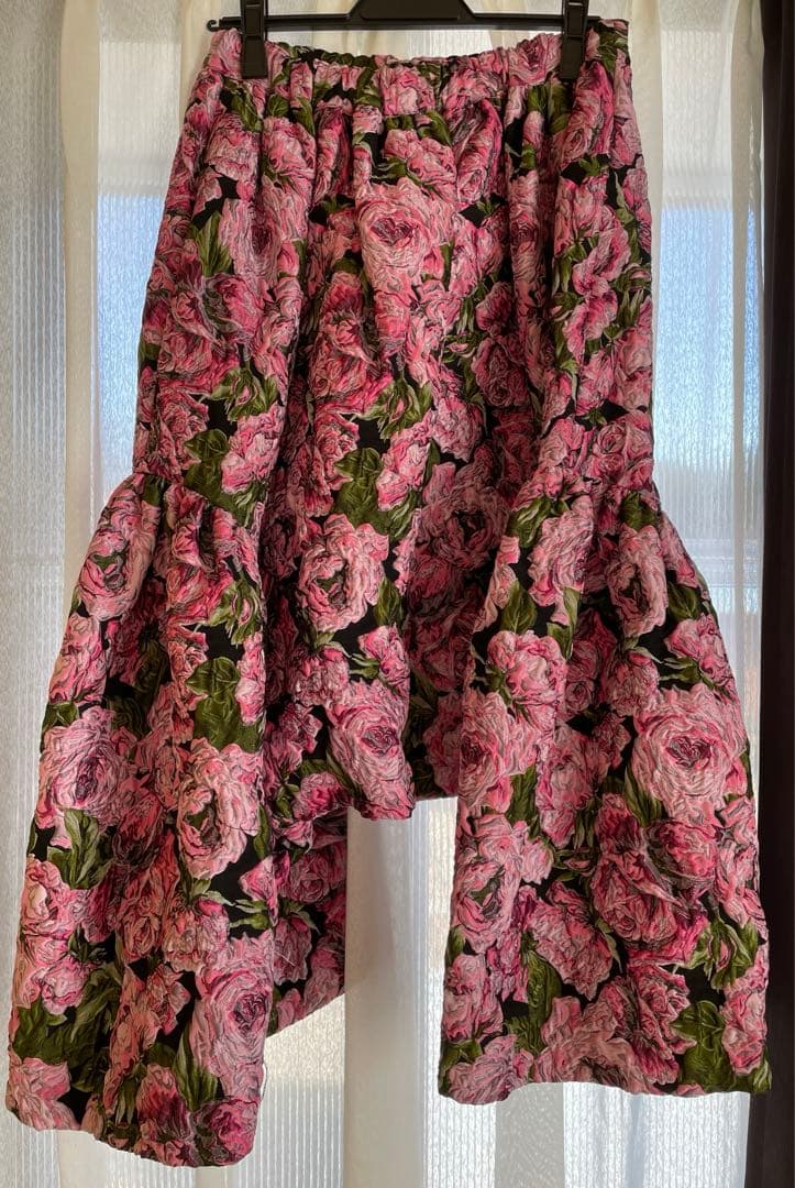 コムデギャルソン　2023春夏　花柄ジャカード織フレアサルエル