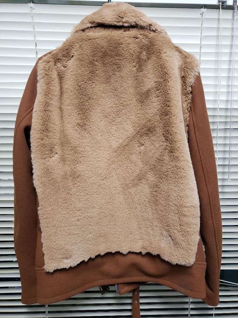 NO ID　グリズリーファーライダースジャケット