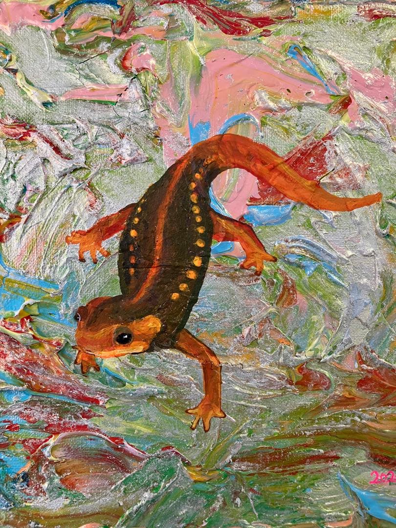 動物の絵　絵画　絵　アクリル　おしゃれ　原画　モダンアート　アート　インテリア