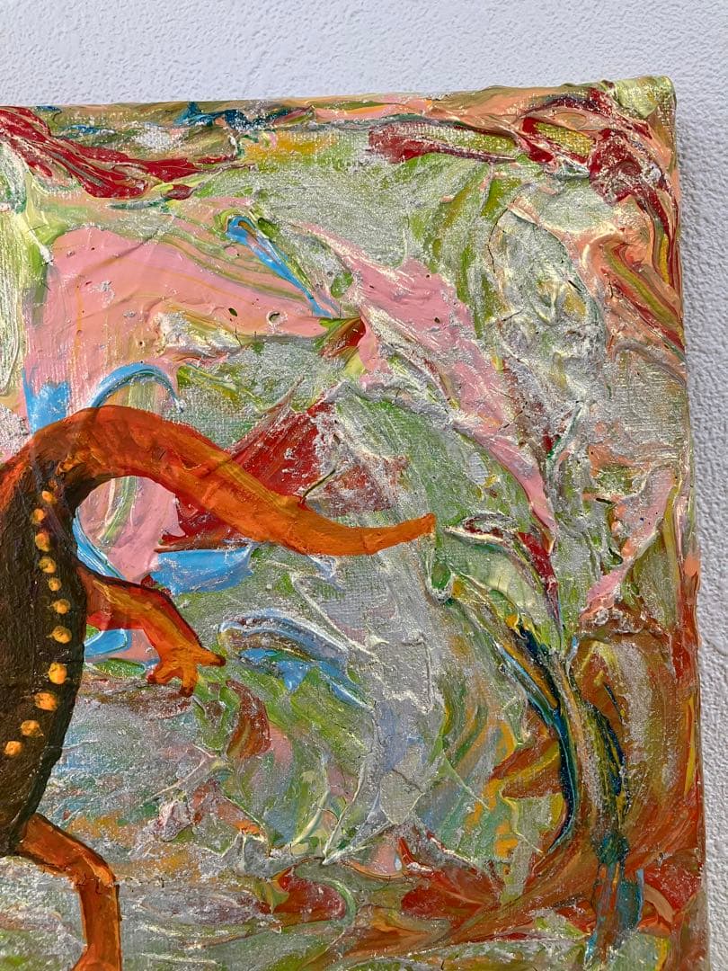 動物の絵　絵画　絵　アクリル　おしゃれ　原画　モダンアート　アート　インテリア