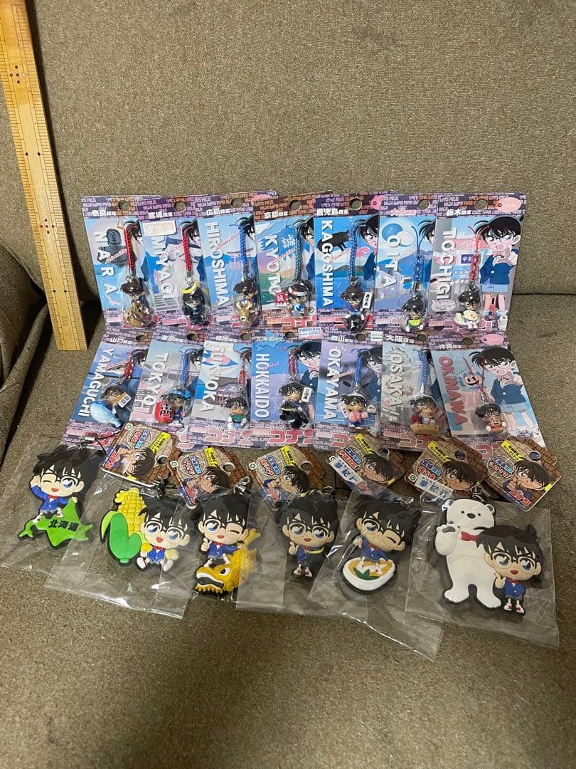 【まとめ売り】ご当地　コナン　根付けストラップ　ラバーマスコット