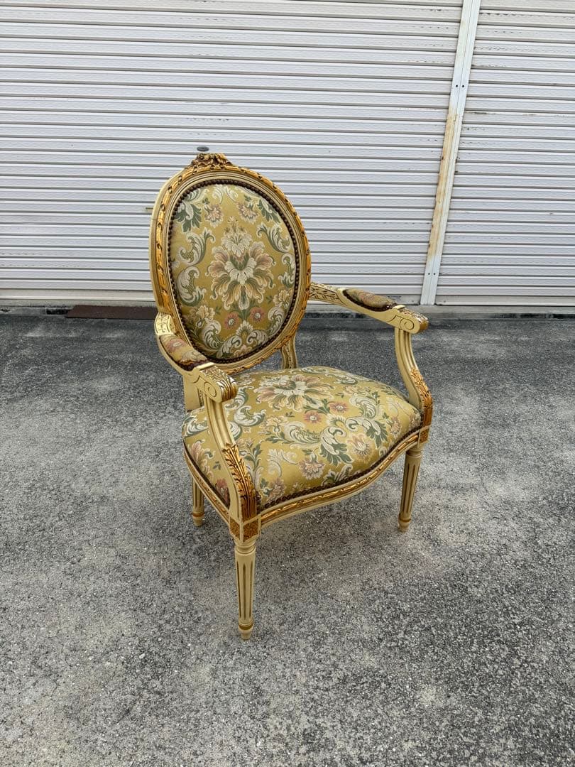 A イギリスアンティーク アームチェア ゴブラン 英国家具