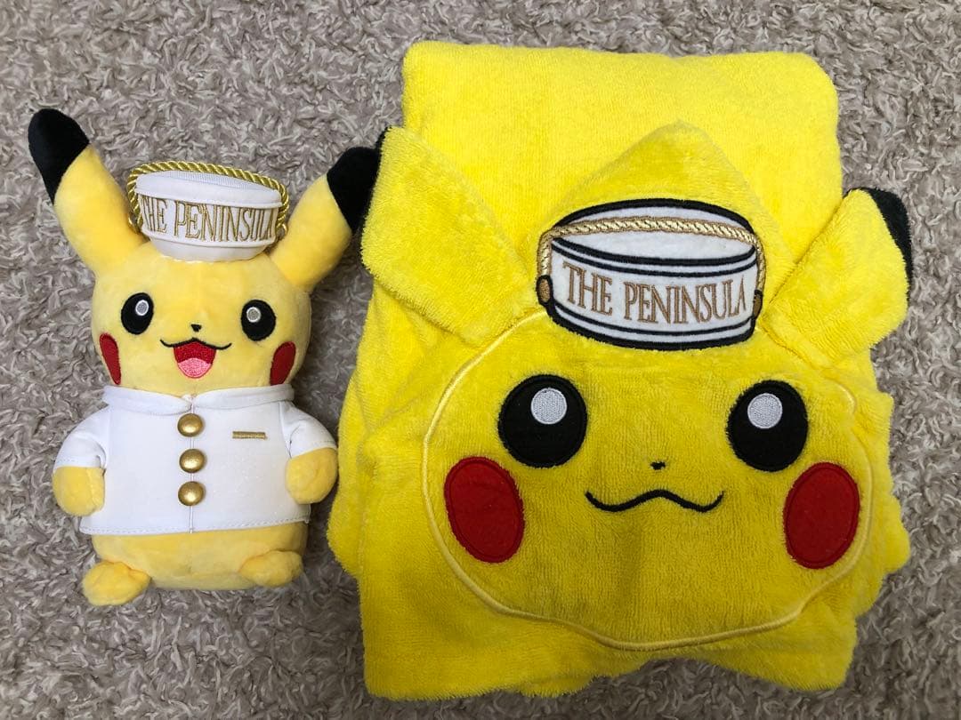 ポケモン　ピカチュウぬいぐるみ　ペニンシュラ　バスローブセット