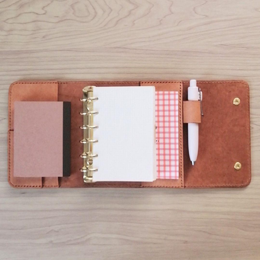 ミニ6 システム手帳 ライトキャメル