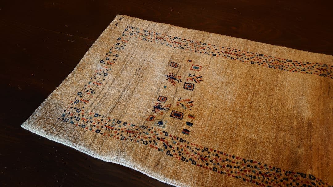 緞通　ラグ　ベルギーラグ　ペルシャ絨毯　敷物　旧家　蔵出し　1枚