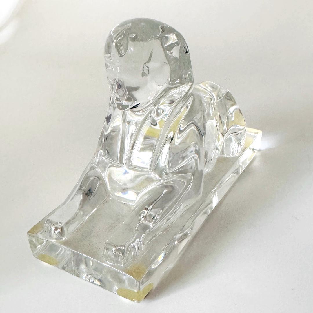 【バカラ】動物 スフィンクス 置物 インテリア★美品★幸運　魔除け2