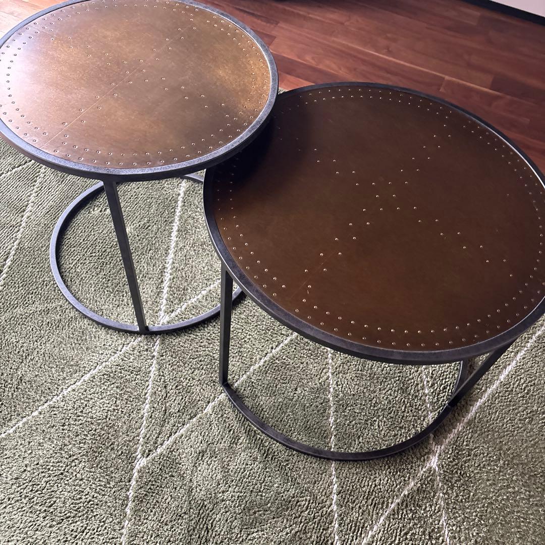 はちどり　クラッシュゲート　エルマ　サイドテーブル 50cm 真鍮