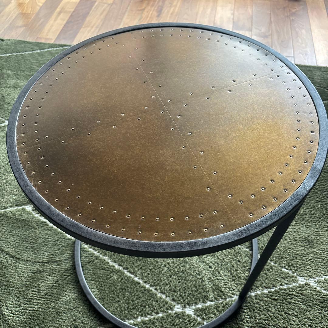 はちどり　クラッシュゲート　エルマ　サイドテーブル 50cm 真鍮