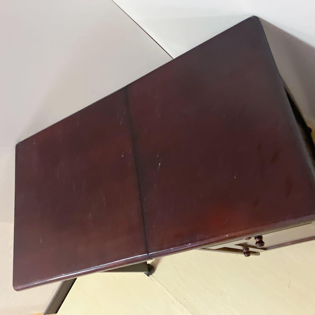 バタフライテーブル　折りたたみテーブル　キャスター付き　キッチンテーブル