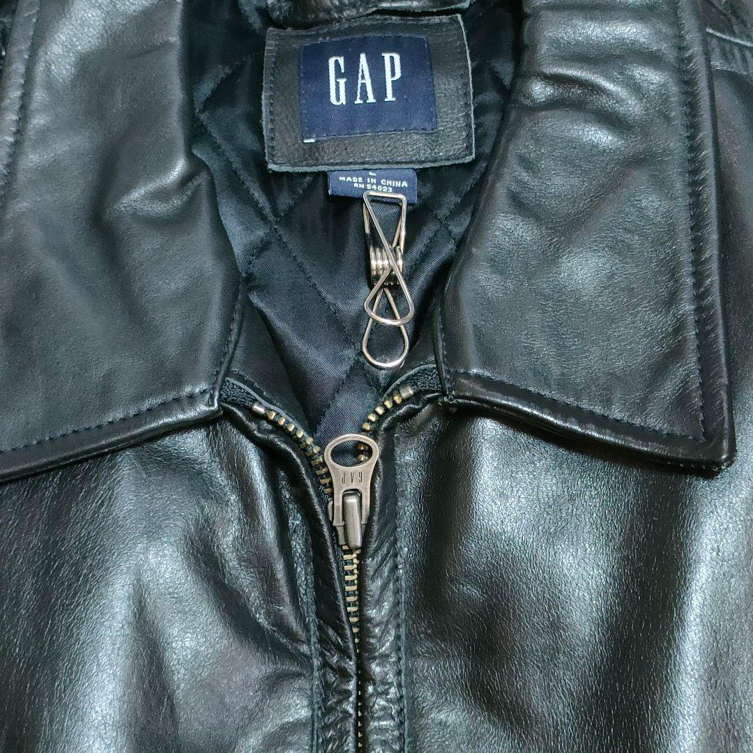 GAP　00s　名作　カウレザー　ジャケット ブラック　L