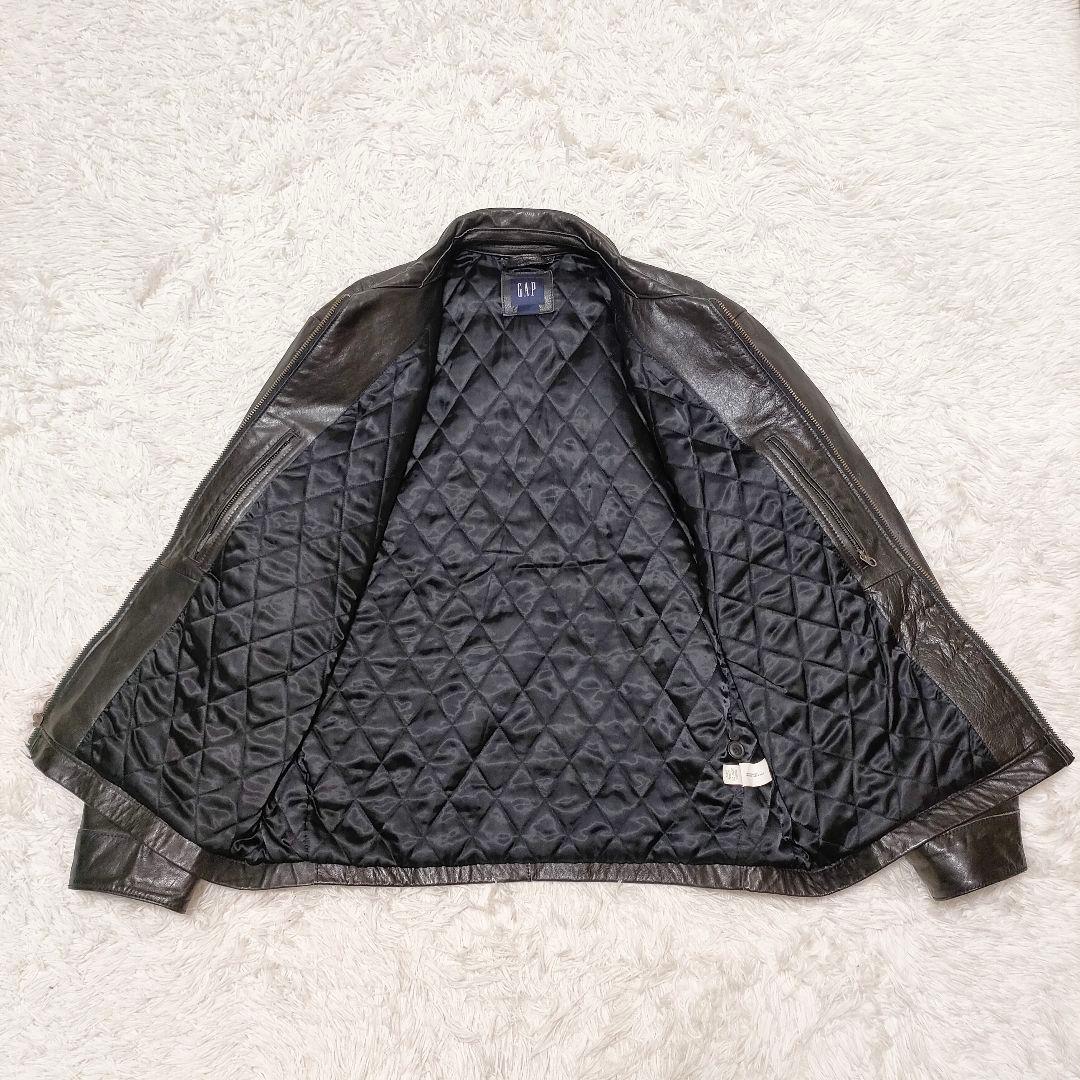 GAP　00s　名作　カウレザー　ジャケット ブラック　L