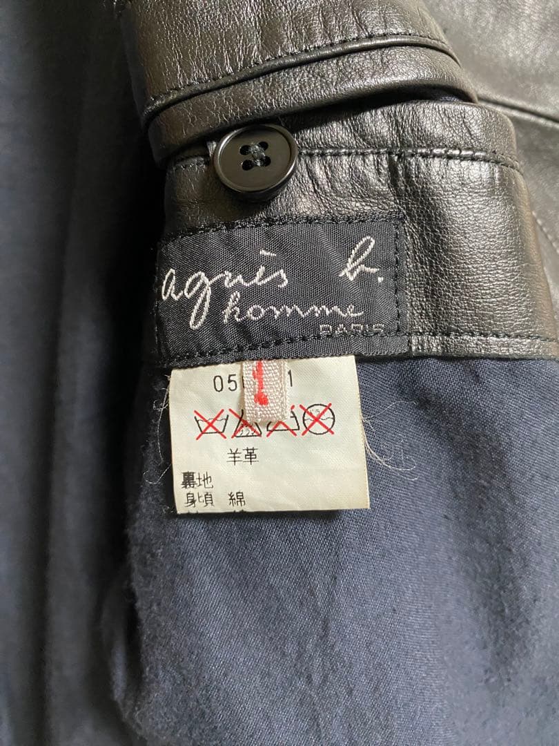 【dsk】　agnes b. homme レザージャケット