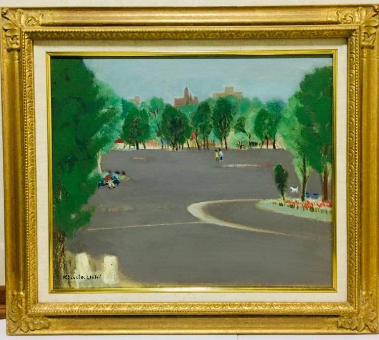 小さな公園　 油絵　F8(455×380mm)